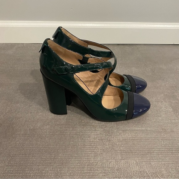 Tory Burch Dark Blue and Green Heels - Picture 8 of 10